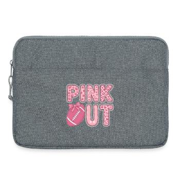 Pink Out Football Sensibilisation au cancer du sein - Sacoche pour ordinateur portable 15 pouces - gris chiné - Devant