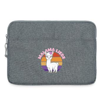 Bald Mama MALAMA LIEBE Retro Lustiges - Laptoptasche 15" - Grau meliert - Vorne