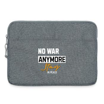 Nein zum Krieg Bleib im Frieden - Laptoptasche 15" - Grau meliert - Vorne