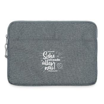 God says, "Behold, I am making all things new - Laptop bag 15" - heather grey - Front