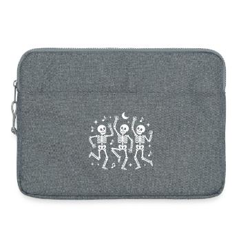 Danse des squelettes au clair de lune - Sacoche pour ordinateur portable 15 pouces - gris chiné - Devant