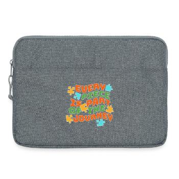 L’équipe de l’autisme : Forts ensemble - Sacoche pour ordinateur portable 15 pouces - gris chiné - Devant