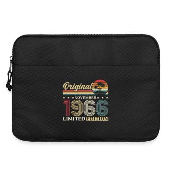 60ème Anniversaire Original Novembre Millésime 1966 - Sacoche pour ordinateur portable 15 pouces - noir - Devant