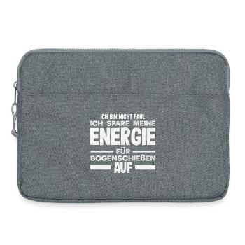 Ich gehe Bogenschießen - Laptoptasche 15" - Grau meliert - Vorne