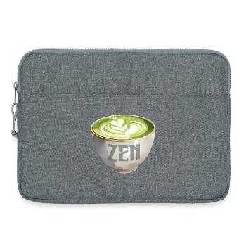Zen Matcha Latte Watercolour - Laptop bag 15" - heather grey - Front