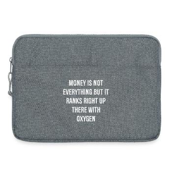 Money is not everything but it ranks right up - Laptop bag 15" - heather grey - Front