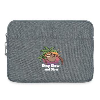 Sloth Sunset Stay Slow and Glow - Laptop bag 15" - heather grey - Front