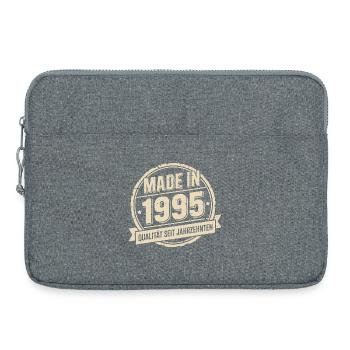 Born 1995 Vintage Rubber Stamp - Laptop bag 15" - heather grey - Front