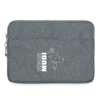 Hungarian Mudi Profile Dog Dog Wilsigns - Laptop bag 15" - heather grey - Front