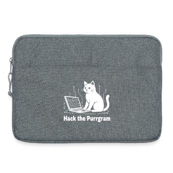 Purrrgram Hack: Katzentech Humor - Laptoptasche 15" - Grau meliert - Vorne
