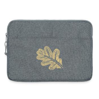 Blatt - Eiche / Botanik & Natur  - Laptoptasche 15" - Grau meliert - Vorne