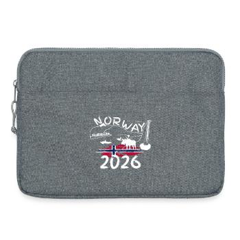 Norway 2026 Mackerel with Mountains and Moose Fishing - Laptop bag 15" - heather grey - Front