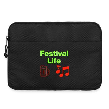 Vie de festival – Bière & Beats ! - Sacoche pour ordinateur portable 15 pouces - noir - Devant