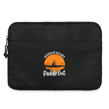 When In Doubt Paddle Out Sunset Kayak Art - Laptoptasche 15" - Schwarz - Vorne