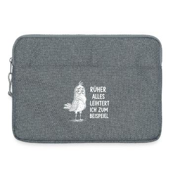 In the past, everything was easier I for example funny - Laptop bag 15" - heather grey - Front