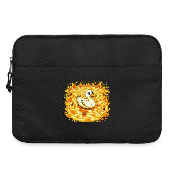 Goldene Ente in brennendem See - Laptoptasche 15" - Schwarz - Vorne