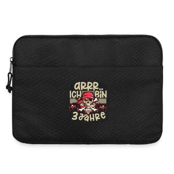 3. Geburtstag Pirat - Laptoptasche 15" - Schwarz - Vorne