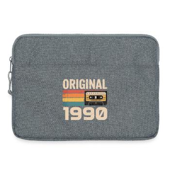 Original 1990 Vintage 1990 Rétro Anniversaire - Sacoche pour ordinateur portable 15 pouces - gris chiné - Devant