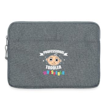 Chuchoteur professionnel de tout-petits - Sacoche pour ordinateur portable 15 pouces - gris chiné - Devant