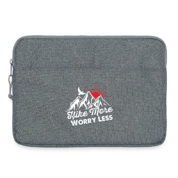 Berglandschaft Sonnenaufgang Weniger Sorgen - Laptoptasche 15" - Grau meliert - Vorne