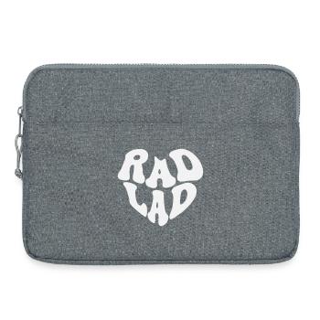 Rad Lad - Cœur vintage (couleur personnalisée) - Sacoche pour ordinateur portable 15 pouces - gris chiné - Devant