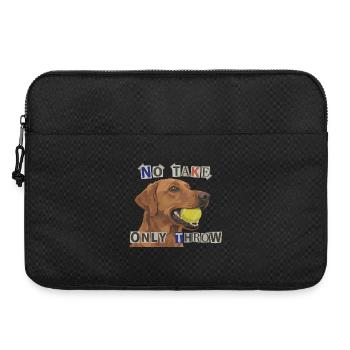 No Take Only Throw – Mème du chien labrador renard - Sacoche pour ordinateur portable 15 pouces - noir - Devant