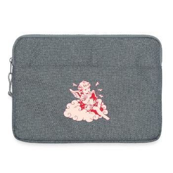 Wütender Gaming Cherub – Lag Blitze - Laptoptasche 15" - Grau meliert - Vorne