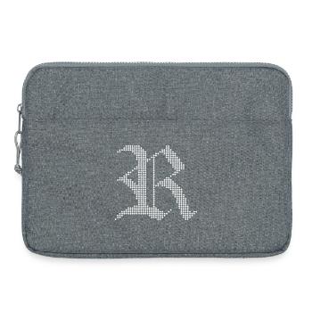Monochrome Gothic R Pixel Design - Sacoche pour ordinateur portable 15 pouces - gris chiné - Devant