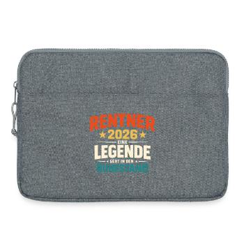 Rentner 2026 Legende Ruhestand Abschiedsgeschenk - Laptoptasche 15" - Grau meliert - Vorne
