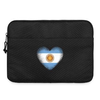 Argentina Flag Heart Proud Argentine Pride Art - Laptoptasche 15" - Schwarz - Vorne