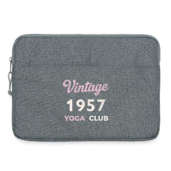 Vintage 1957 Yoga Club Année de naissance rétro Vintage - Sacoche pour ordinateur portable 15 pouces - gris chiné - Devant