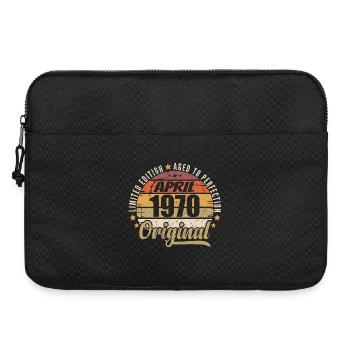 April 1970 Birthday Gift - Laptop bag 15" - black - Front