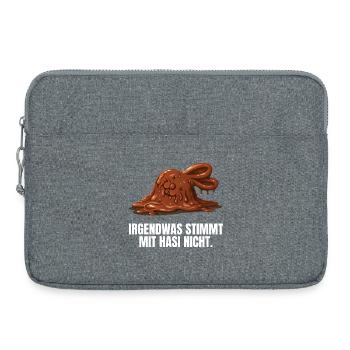 Irgendwas Stimmt Mit Hasi Nicht Böses Hasi - Laptoptasche 15" - Grau meliert - Vorne