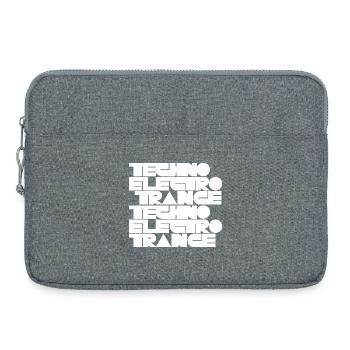 Techno Electro Trance Musik - Laptoptasche 15" - Grau meliert - Vorne