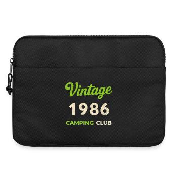 Vintage 1986 – Année de naissance rétro du Camping Club - Sacoche pour ordinateur portable 15 pouces - noir - Devant