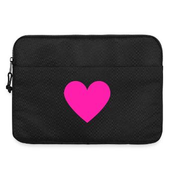 Style rétro rose néon Heart - Sacoche pour ordinateur portable 15 pouces - noir - Devant