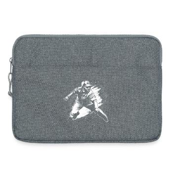 Baseball Player Drawing - Laptop bag 15" - heather grey - Front