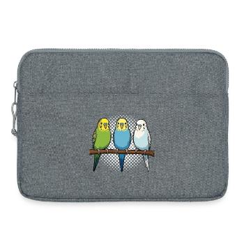 Wellensittich Wellensittichbesitzer Wellensittiche - Laptoptasche 15" - Grau meliert - Vorne