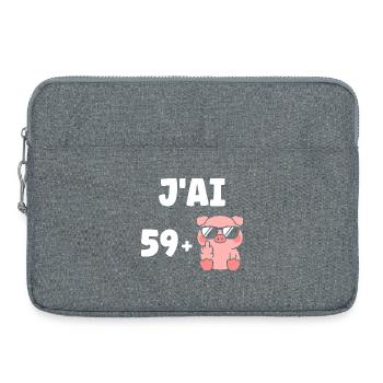 60 years - Laptop bag 15" - heather grey - Front