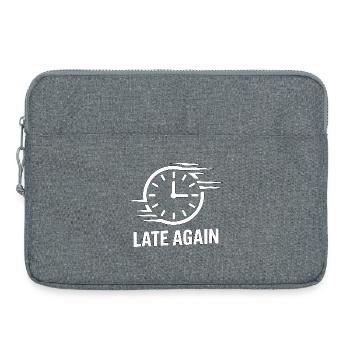 Late Again Time Blindness - Laptop bag 15" - heather grey - Front
