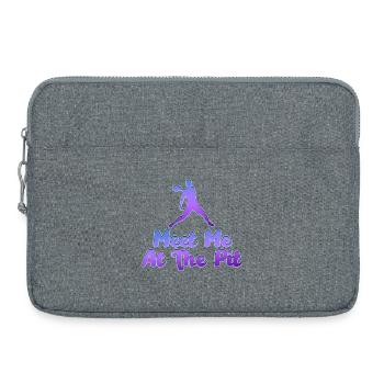 Meet Me At The Pit Basketball Tee - Laptop bag 15" - heather grey - Front