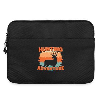 Jagdabenteuer-Hirsch-Silhouette - Laptoptasche 15" - Schwarz - Vorne