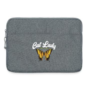 Tiger-Schwalbenschwanz-Liebhaber Katzen-Dame Insektenliebhaber - Laptoptasche 15" - Grau meliert - Vorne