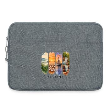 Voyage de vacances en Alabama – États du Sud et motif nature - Sacoche pour ordinateur portable 15 pouces - gris chiné - Devant