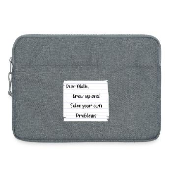 Dear Math: Grow Up and Solve Your Own Problems - Laptop bag 15" - heather grey - Front