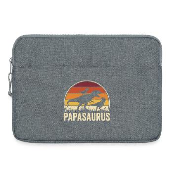 Papasaurus Papa Dinosaure Père Papa - Sacoche pour ordinateur portable 15 pouces - gris chiné - Devant