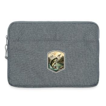 Fischsprung am Bergsee - Laptoptasche 15" - Grau meliert - Vorne