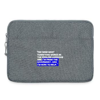 Paradoxical State Aid Quotes - Laptop bag 15" - heather grey - Front