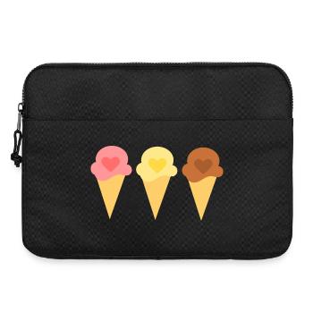 Ice Heart Ice Cream Strawberry Ice Cream Ice Cream Shop Gift - Laptop bag 15" - black - Front
