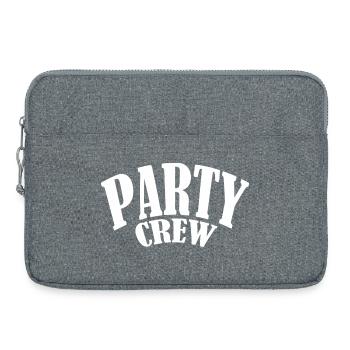 party partycrew partymonster dj deejay disco crew - Laptoptasche 15" - Grau meliert - Vorne